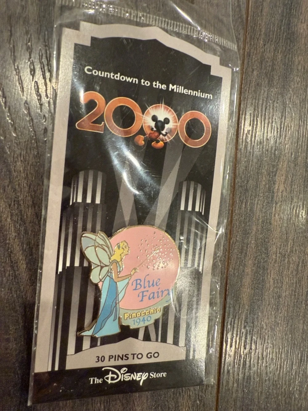 Disney Blue Fairy Enamel Pin - Pink, Blue & Gold